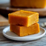 Pumpkin Butter Mochi Hawaii Recipe: The Cozy Gluten-Free Treat You Didn’t Know You Needed Pumpkin Butter Mochi Hawaii Recipe stacked pumpkin butter mochi slices from Hawaii recipe with chewy interior
