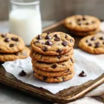 Chickpea Flour Cookies: Irresistibly Chewy & Gluten‑Free Treats Chickpea Flour Cookies Stack of chickpea flour cookies with chocolate chips on tray next to glass of milk