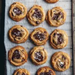 Chickpea Flour Tahini Cookies: The Ultimate Gluten-Free Treat Chickpea Flour Tahini Cookies Freshly baked chickpea flour tahini cookies cooling on parchment paper with melted chocolate