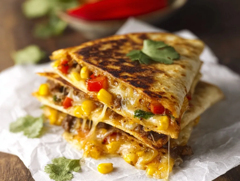 5-Minute Broke But Delicious Quesadillas Recipe Broke But Delicious Quesadillas broke but delicious quesadillas with beef corn and melted cheese