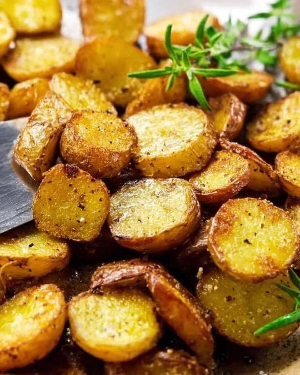 Roasted Potatoes roasted potatoes Delicious roasted potatoes served on a plate
