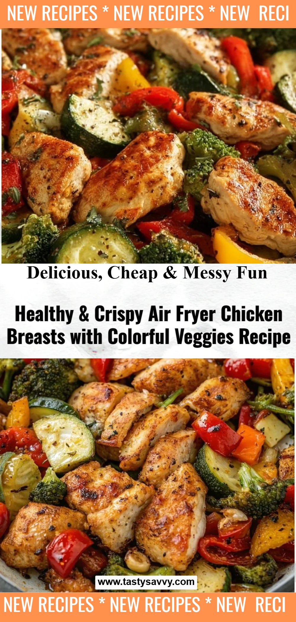 Air Fryer Chicken Breasts with Vegetables
