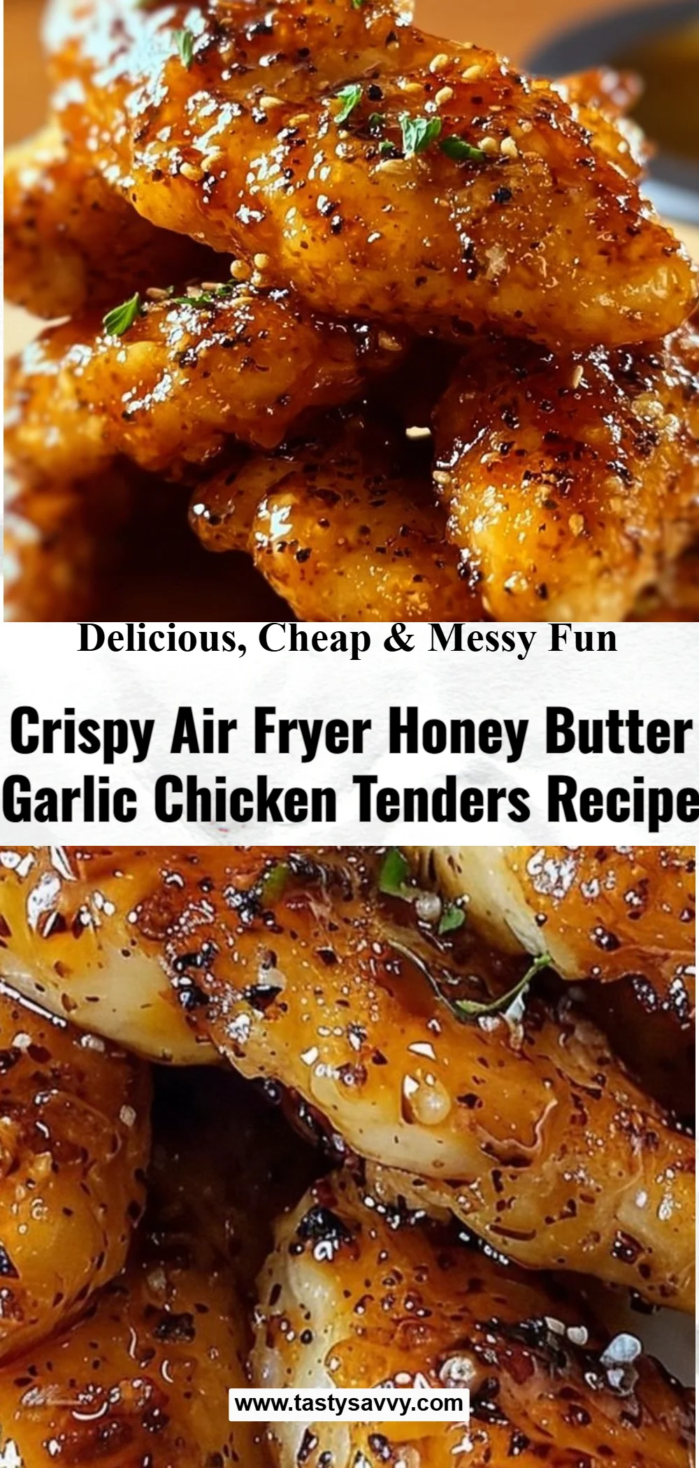 Air Fryer Honey Butter Garlic Chicken Tenders