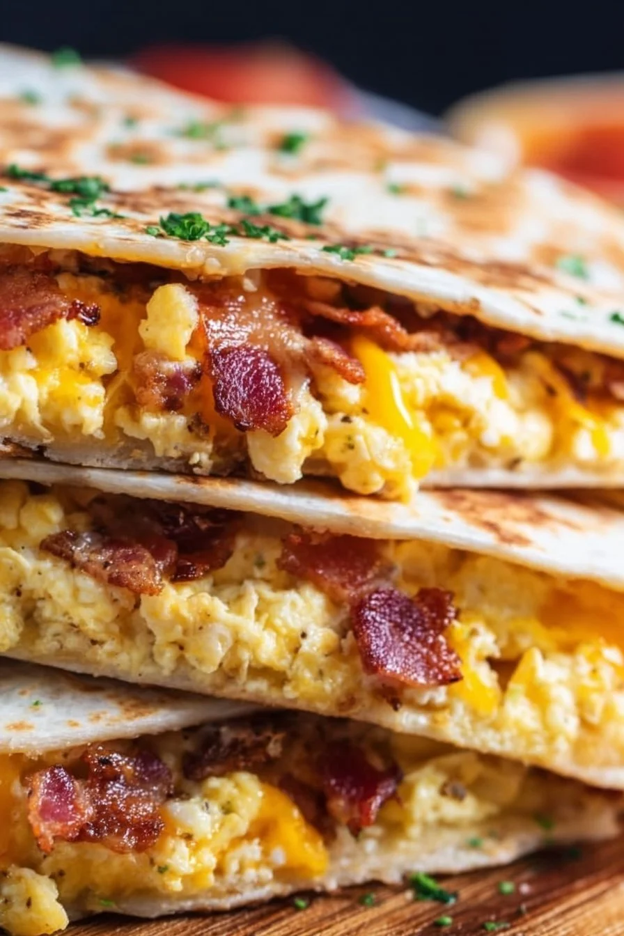 Bacon, Egg, and Cheese Breakfast Quesadillas