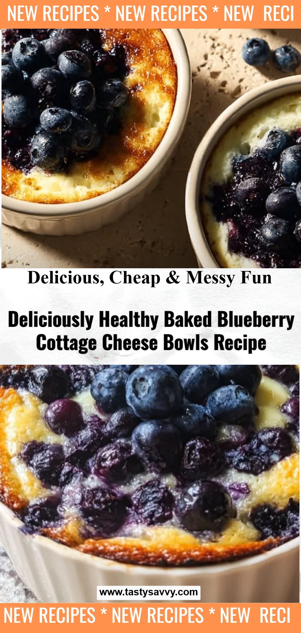 Baked Blueberry Cottage Cheese Bowls