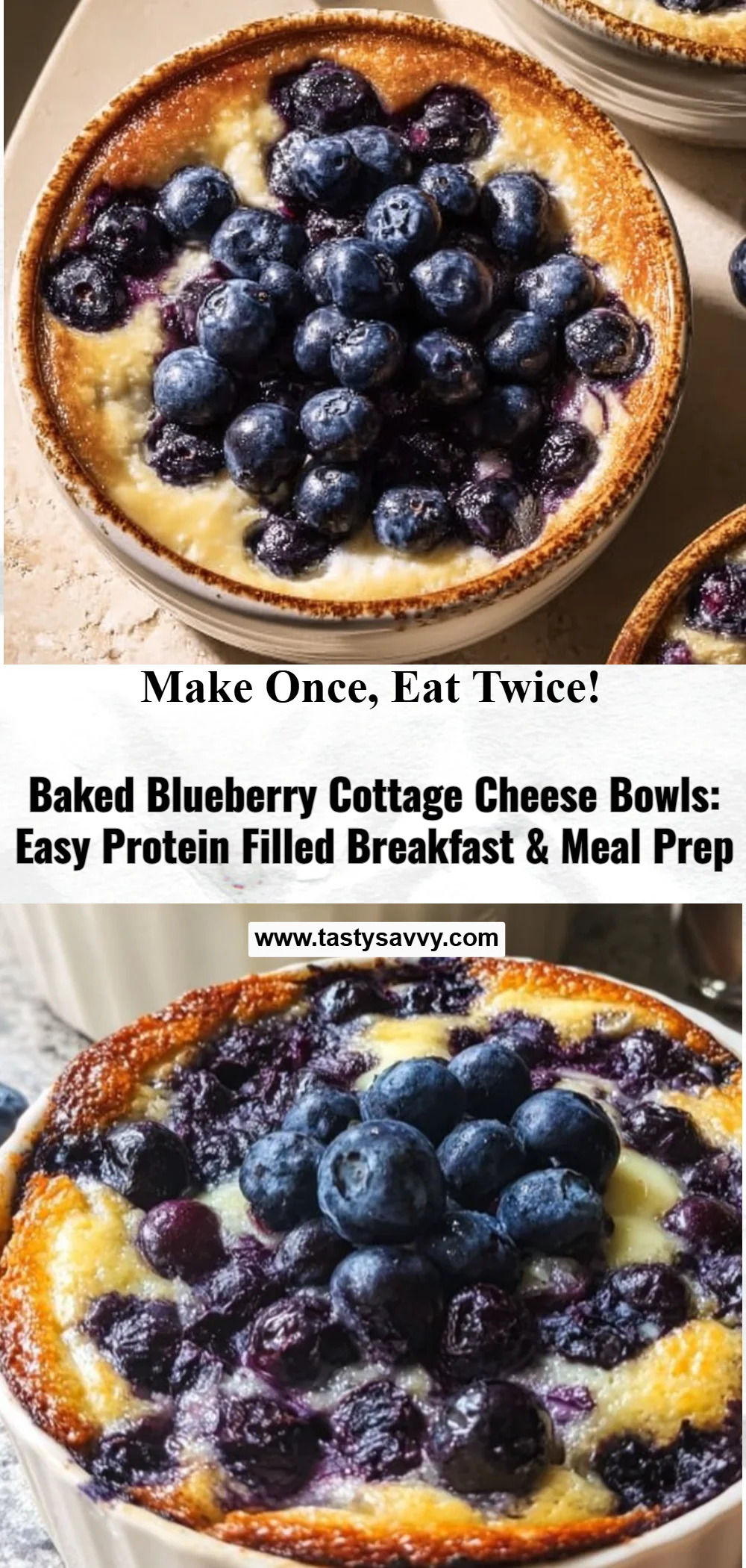 Baked Blueberry Cottage Cheese Bowls