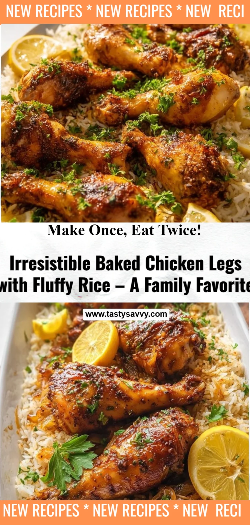 Baked Chicken Legs with Rice