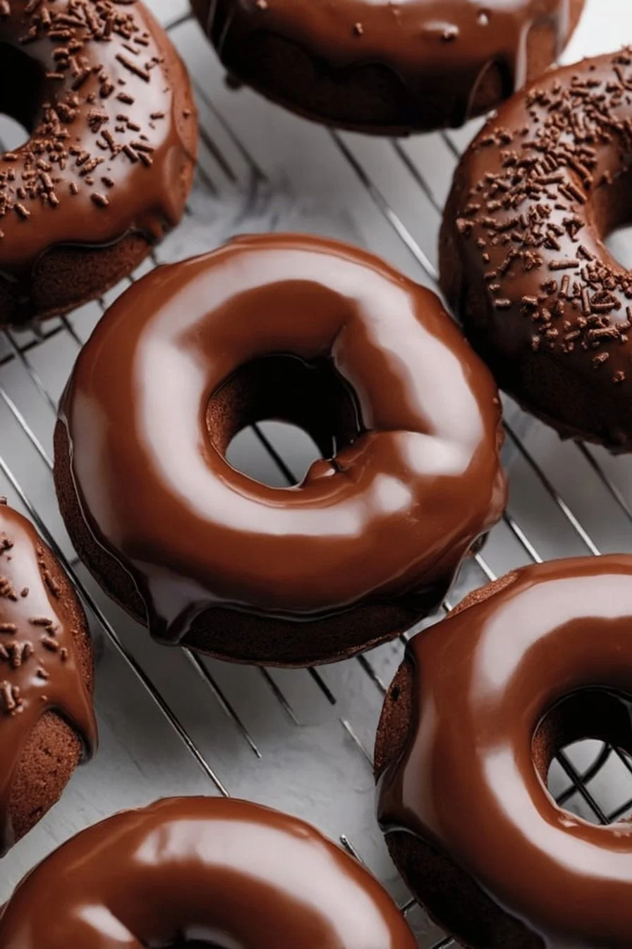 Baked Chocolate Protein Donuts chocolate protein donuts Baked chocolate protein donuts with a rich cocoa flavor and protein boost