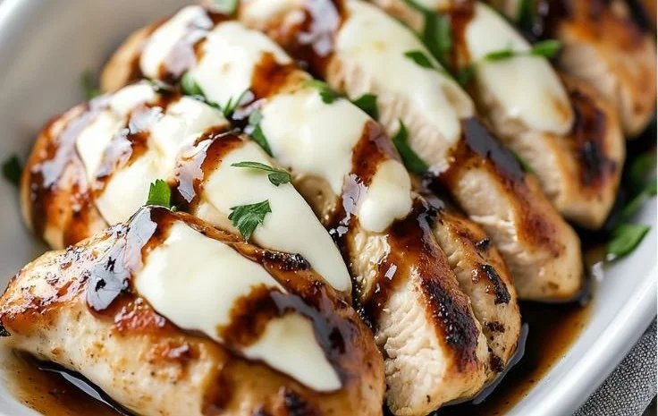 Balsamic Baked Chicken Breast with Mozzarella Cheese Balsamic Baked Chicken Balsamic Baked Chicken Breast with Mozzarella Cheese
