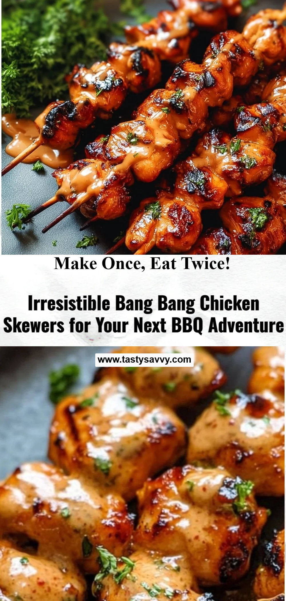 Bang Bang Chicken Skewers