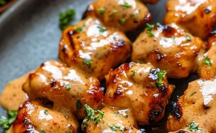 Bang Bang Chicken Skewers