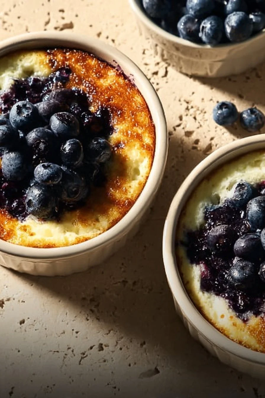 Baked Blueberry Cottage Cheese Bowls
