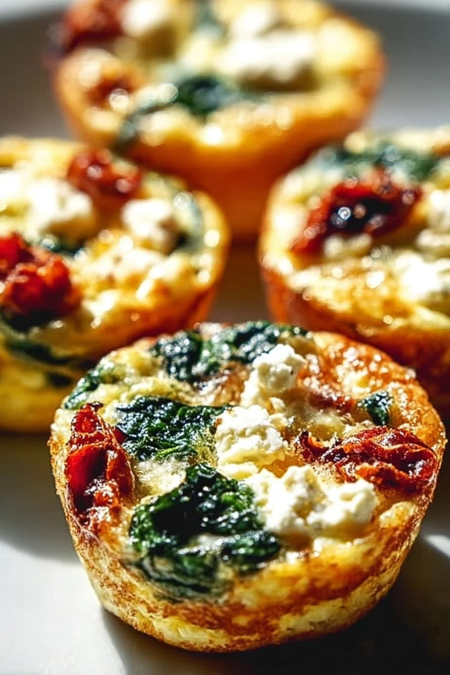 Best 28 Breakfast Recipes to Kickstart Your Morning breakfast recipes Spinach, Feta, and Sun-Dried Tomato Egg Muffins