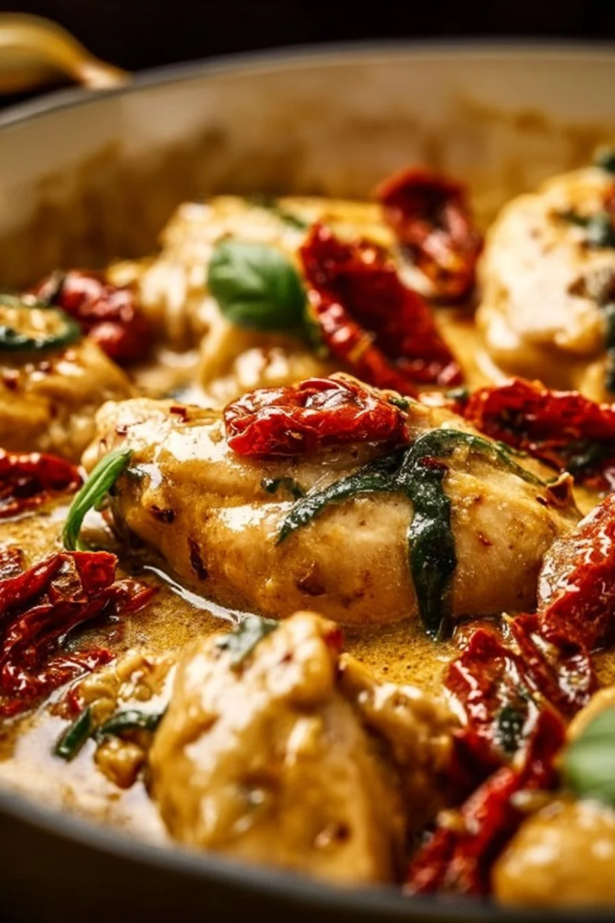 Creamy Tuscan Garlic Chicken Skillet