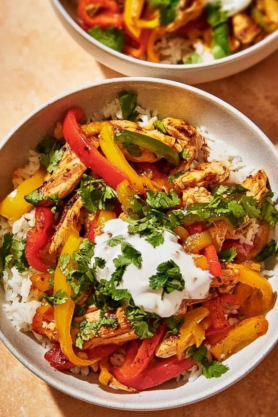 Chicken Fajita Rice Bowls
