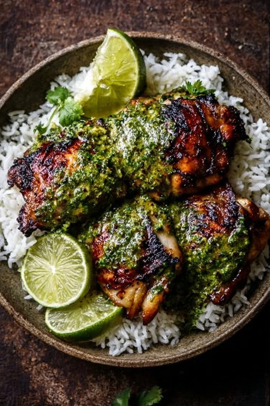 Best Peruvian Chicken with Creamy Green Sauce