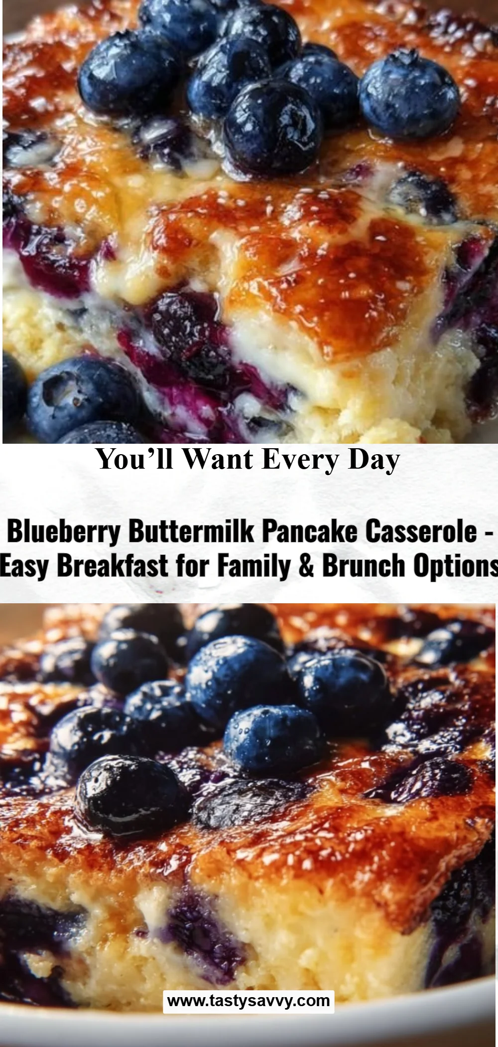 Blueberry Buttermilk Pancake Casserole