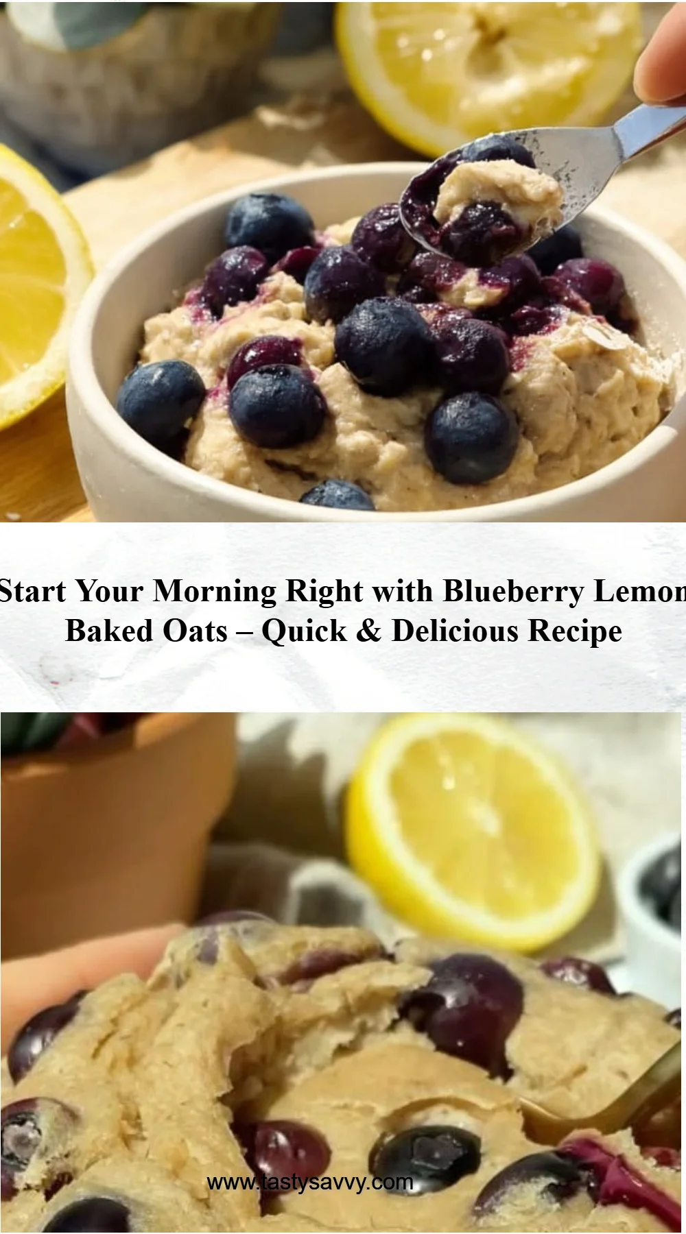 Blueberry Lemon Baked Oats