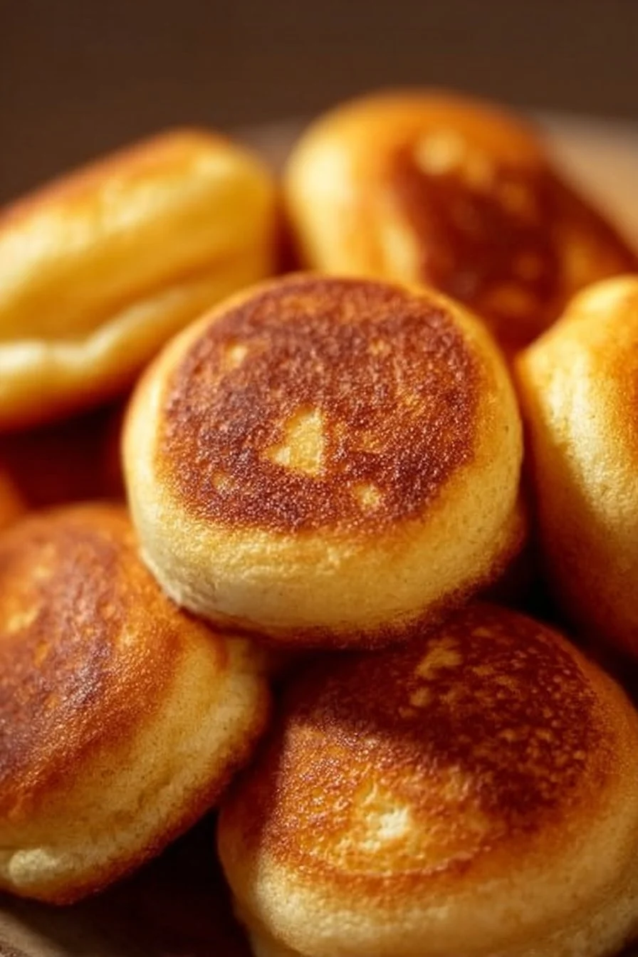 Delicious breakfast pancake poppers served on a plate with syrup