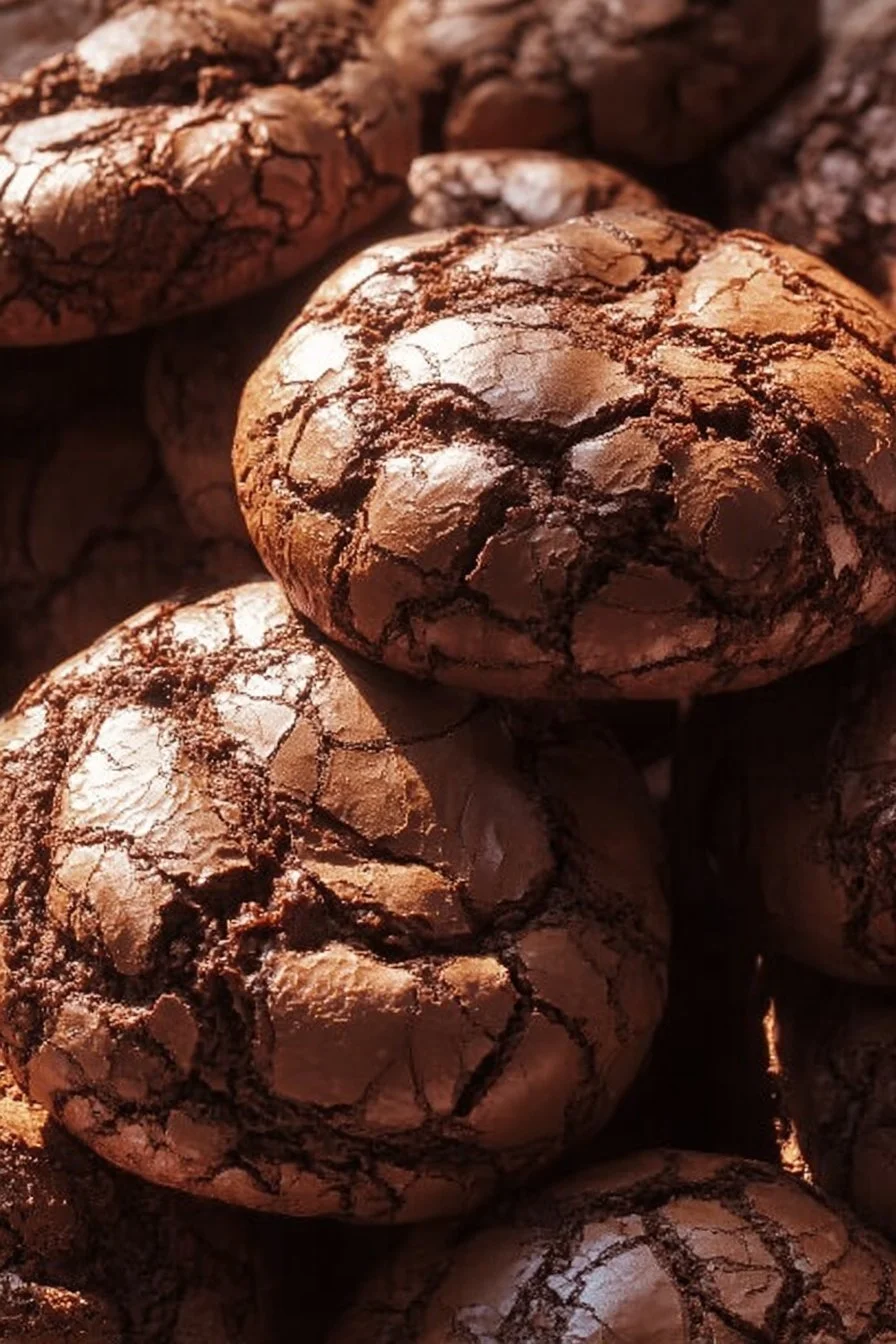 Delicious brownie cookies on a plate with chocolate chips