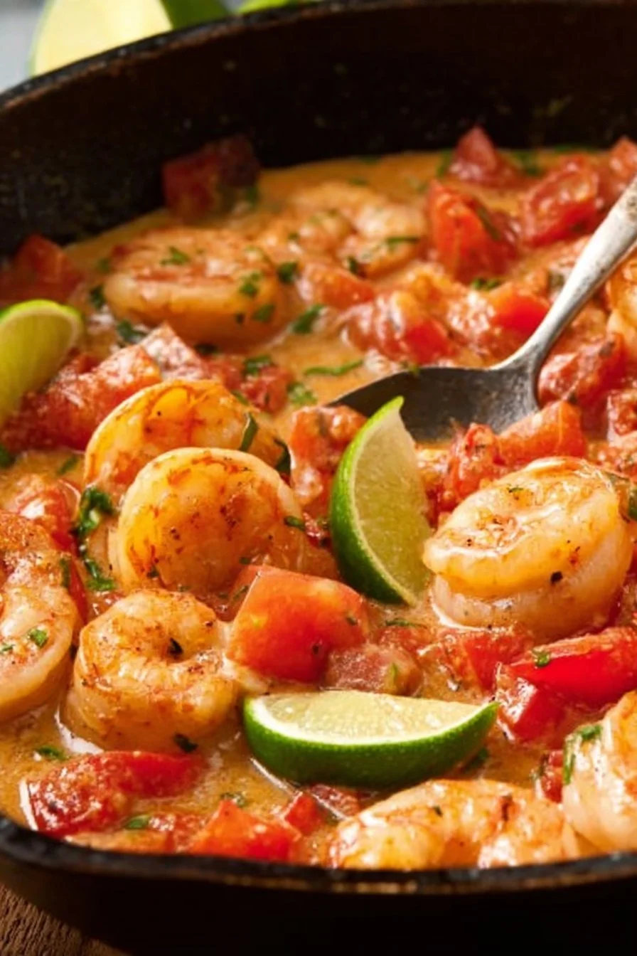 Delicious Cajun shrimp dish garnished with herbs and spices