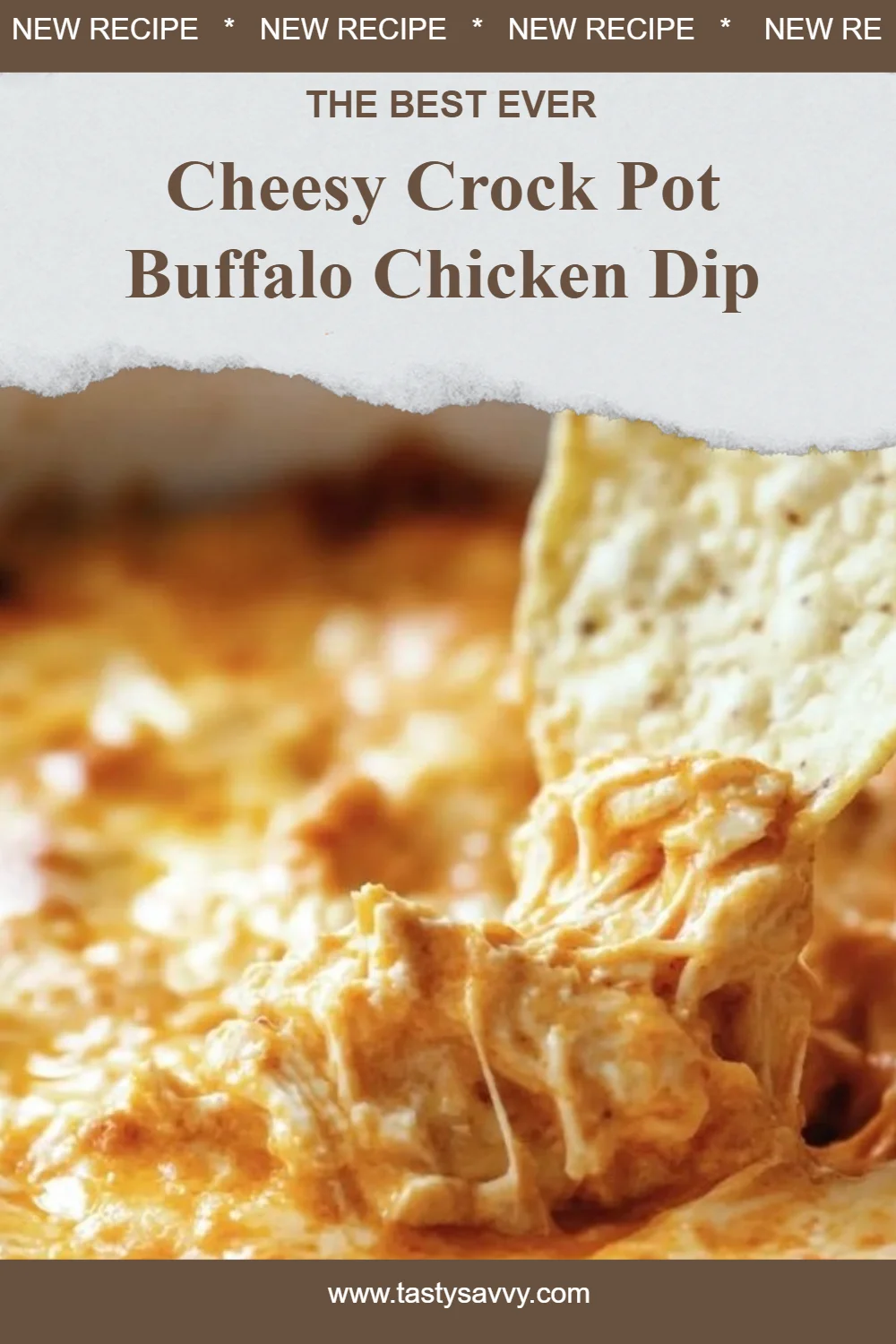 Cheesy Crock Pot Buffalo Chicken Dip