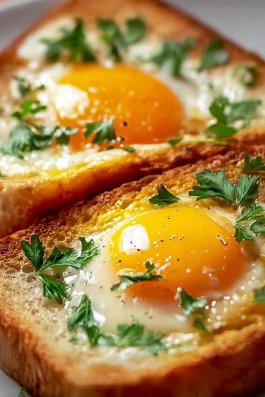 Delicious Cheesy Egg Toast with melted cheese and fluffy eggs on toasted bread