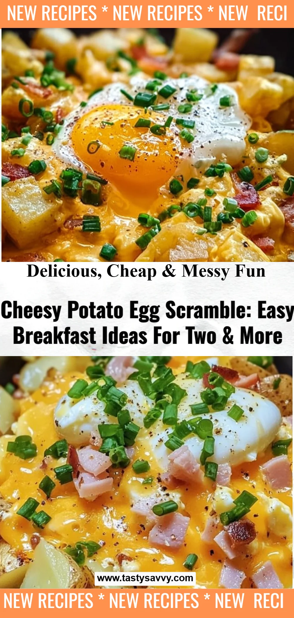 Cheesy Potato Egg Scramble