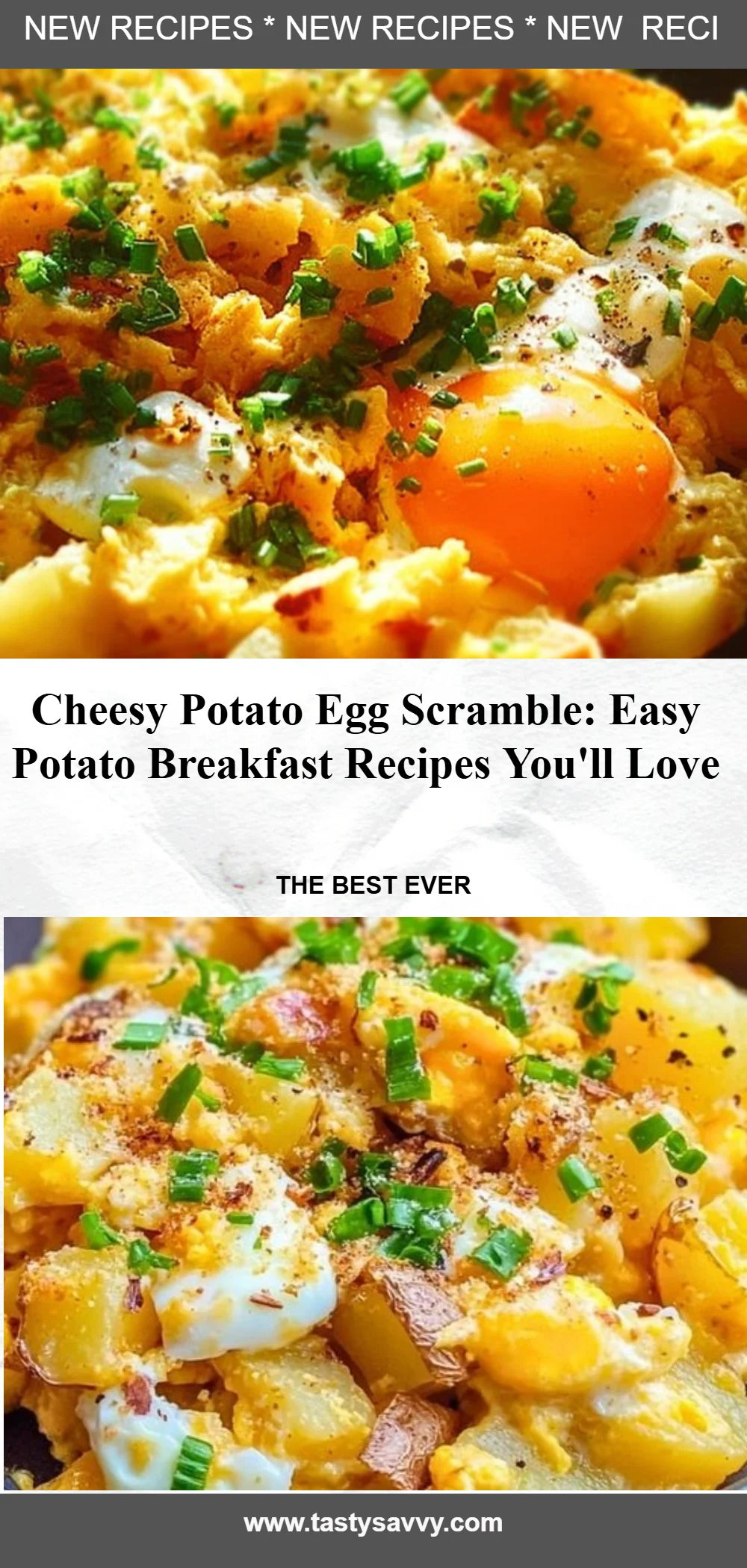 Cheesy Potato Egg Scramble