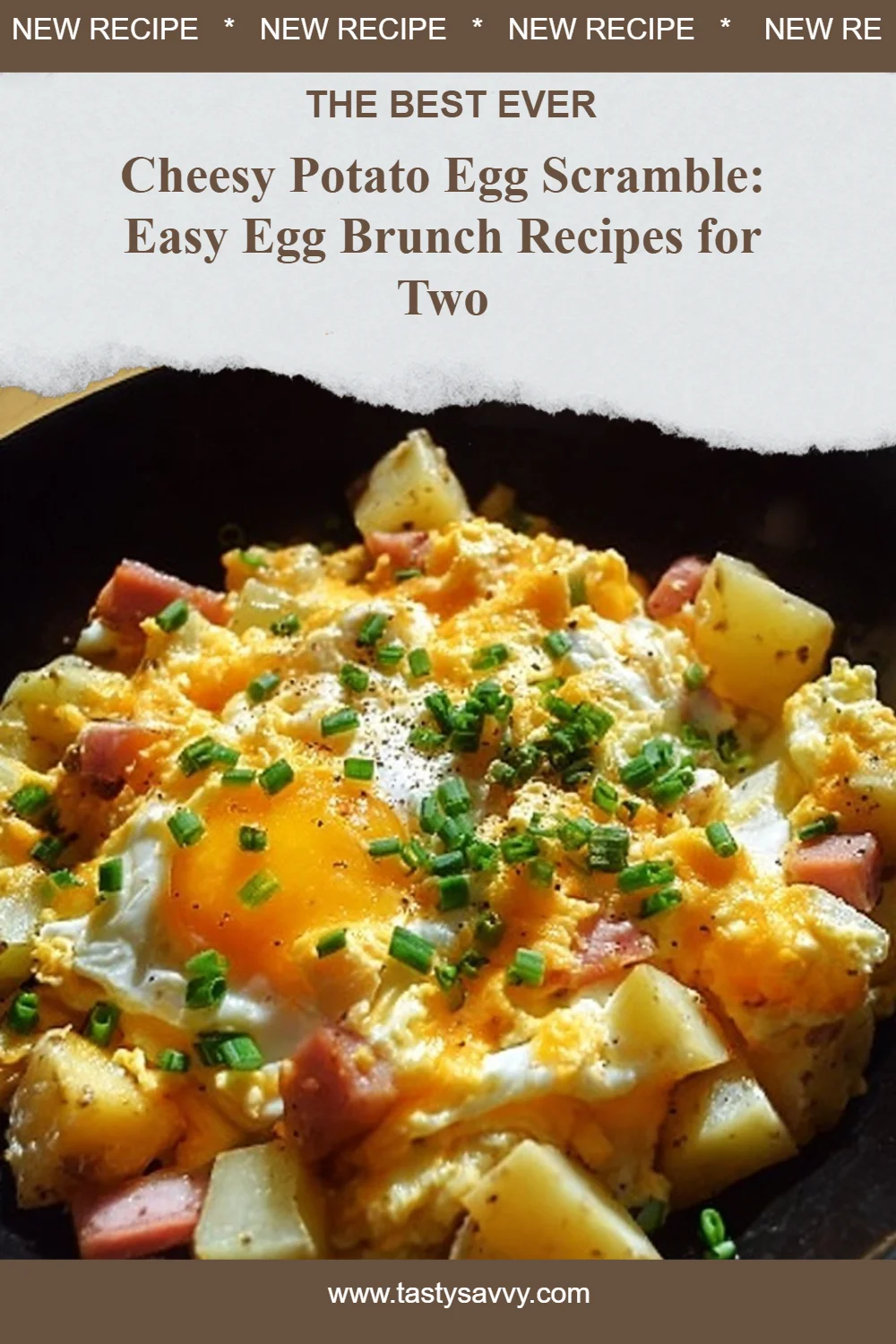 Cheesy Potato Egg Scramble