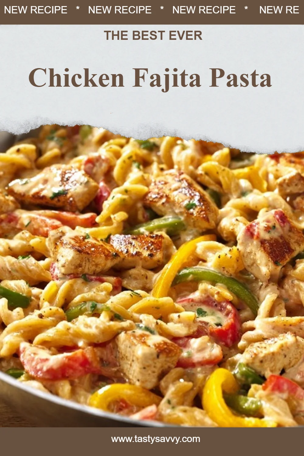 Chicken Fajita Pasta Chicken Fajita Pasta Delicious Chicken Fajita Pasta with colorful peppers and spices in a bowl
