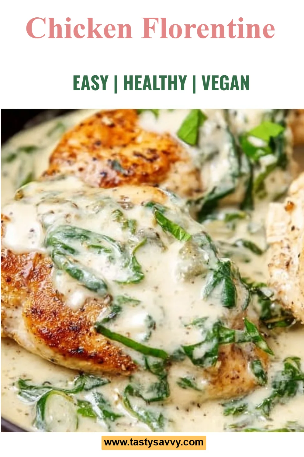 Chicken Florentine Chicken Florentine Tender Chicken Florentine served with creamy spinach sauce