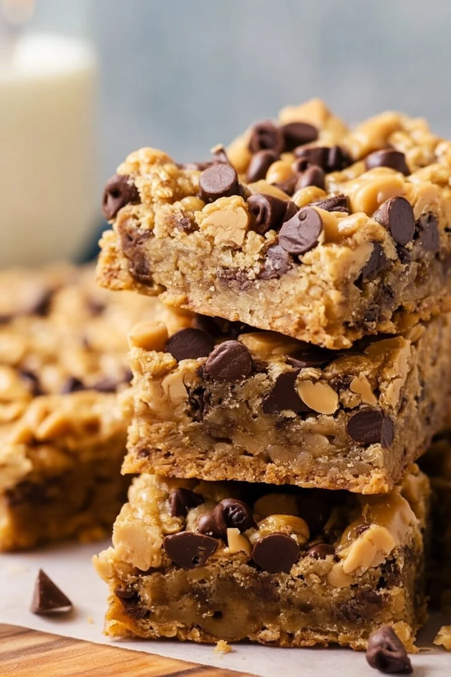 Chocolate Chip Peanut Butter Oatmeal Bars