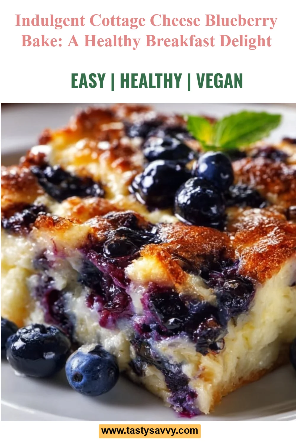 Cottage Cheese Blueberry Bake cottage cheese Cottage Cheese Blueberry Bake