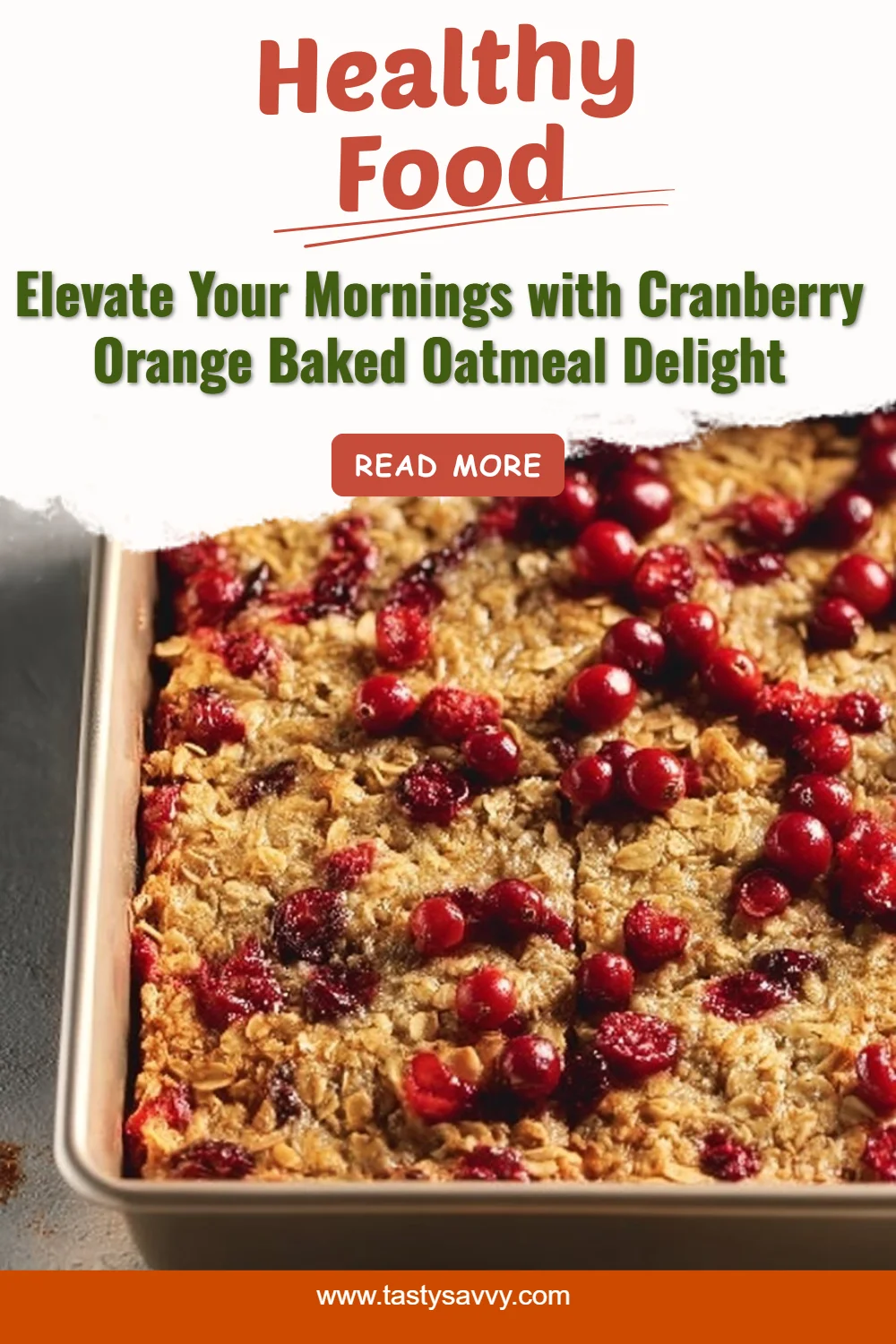 Cranberry Orange Baked Oatmeal