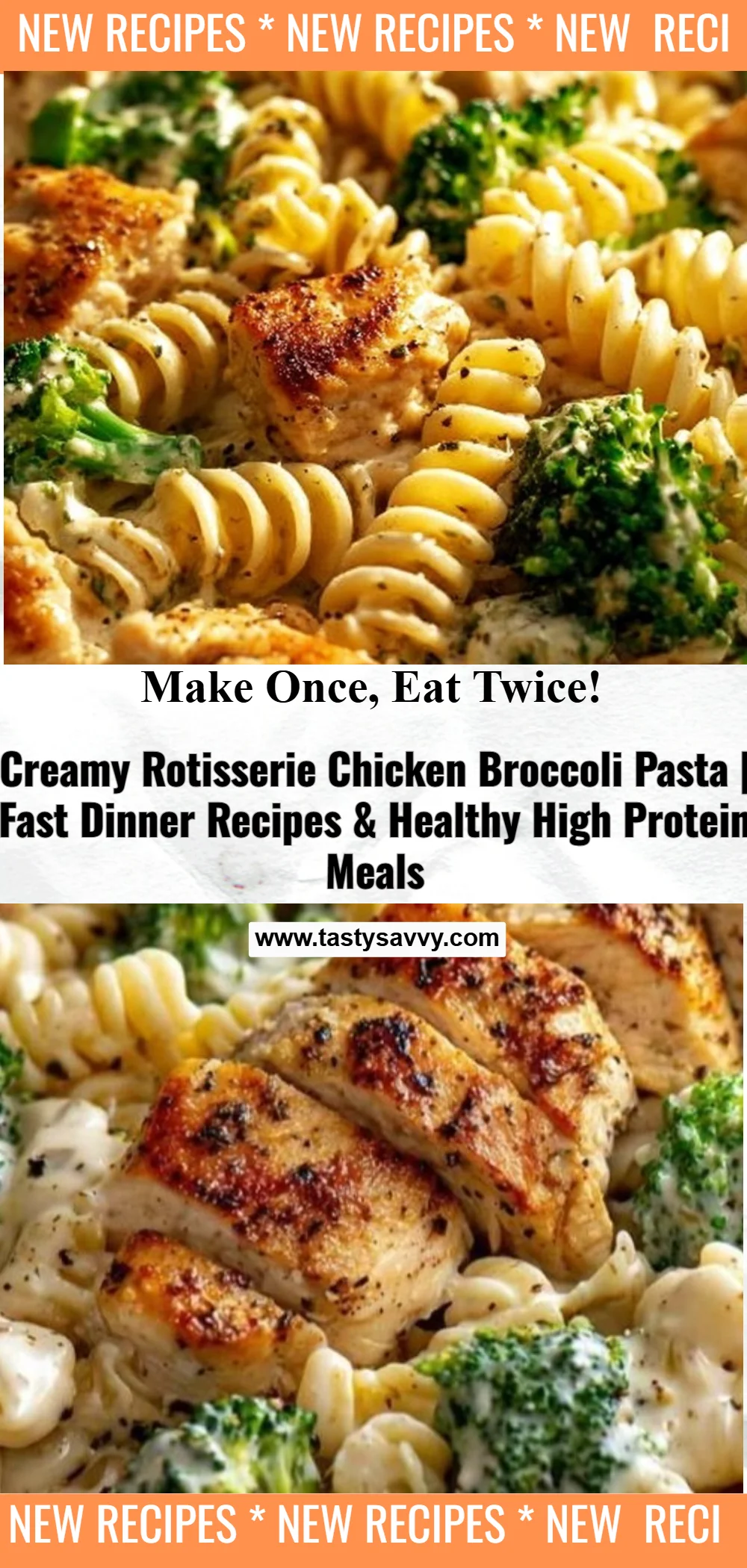 Creamy Rotisserie Chicken Broccoli Pasta