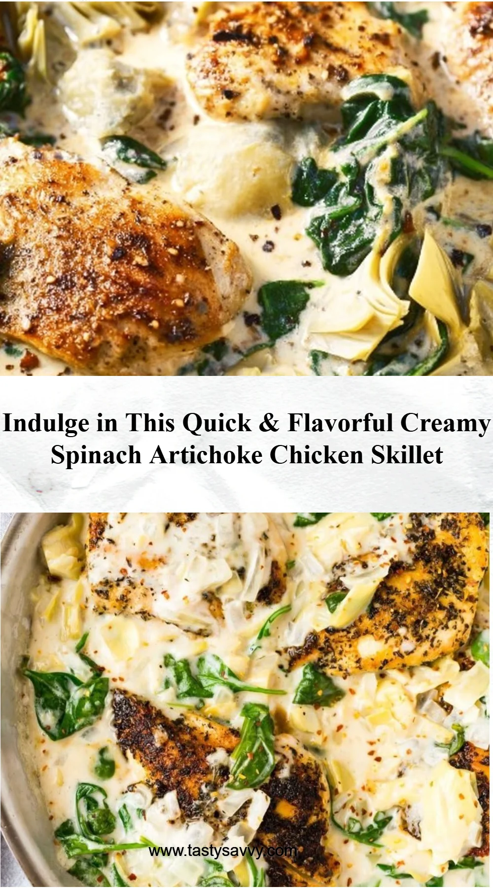 Creamy Spinach Artichoke Chicken Skillet
