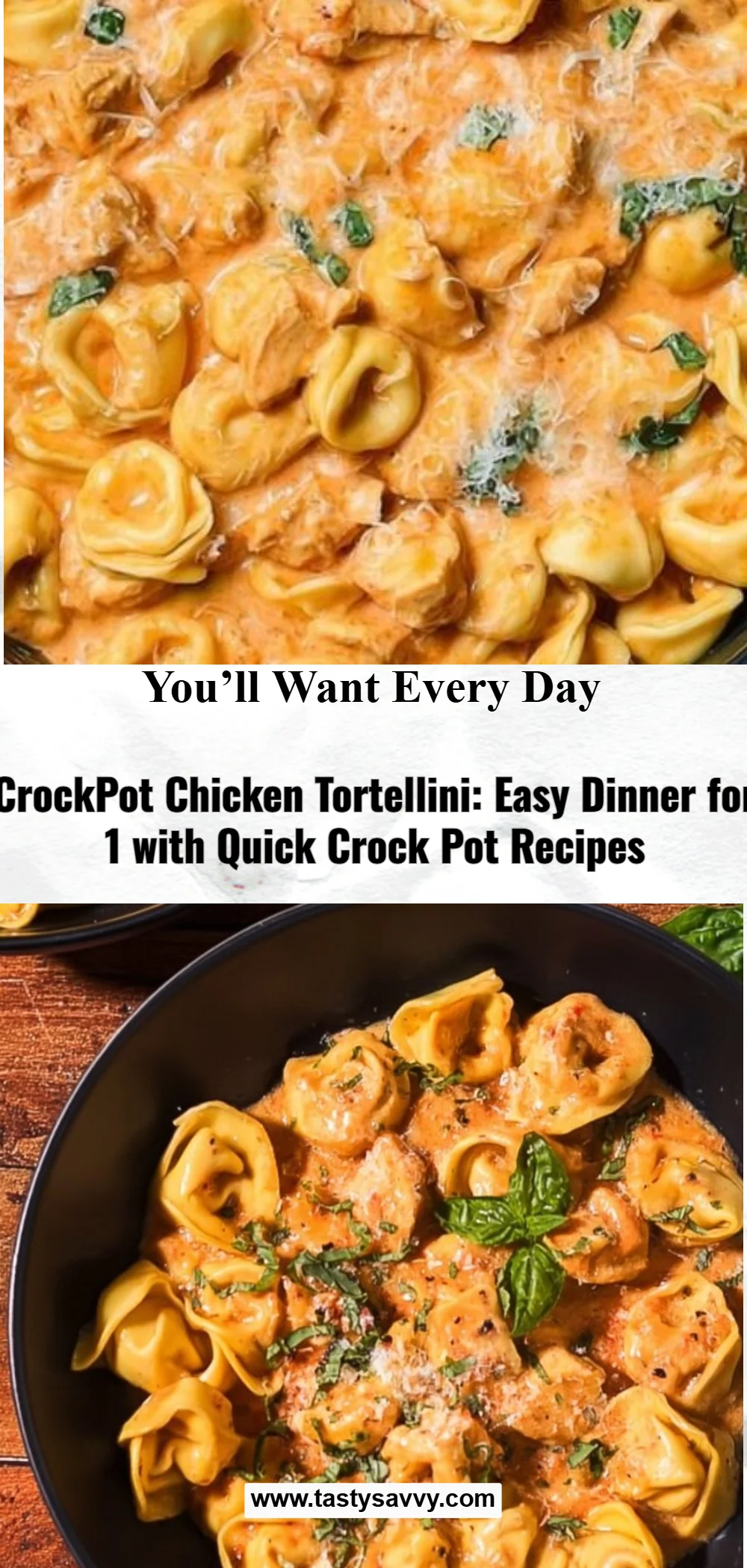 CrockPot Chicken Tortellini