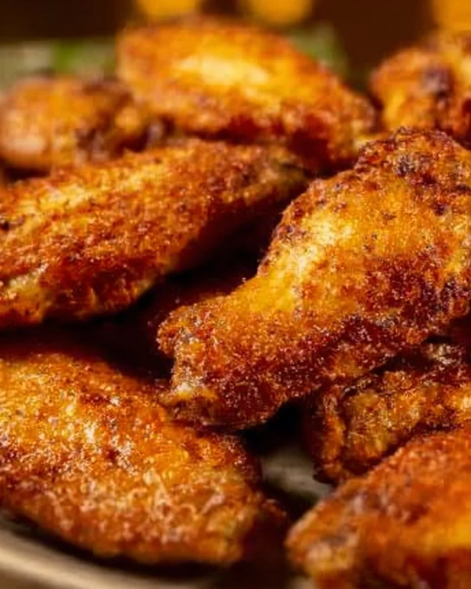 Delicious dry rub chicken wings served hot on a plate