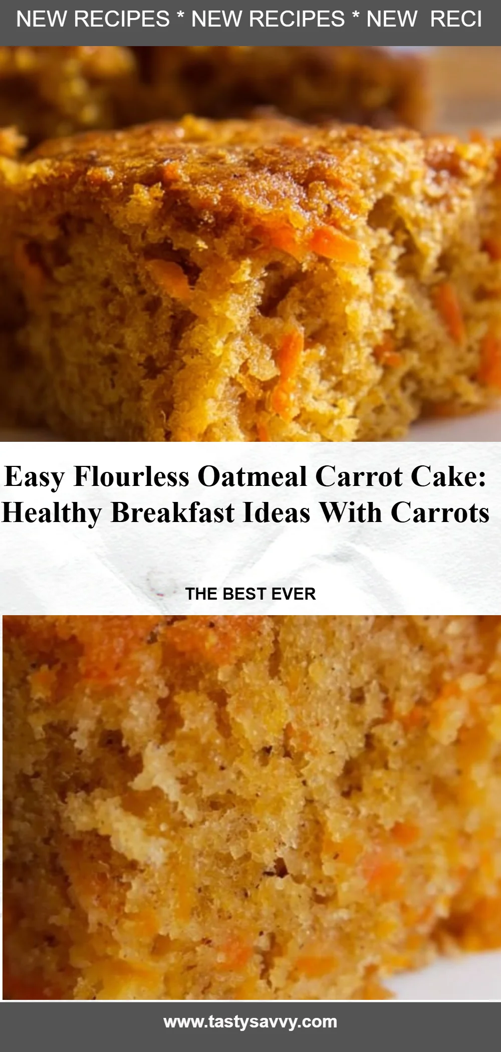 Easy Flourless Oatmeal Carrot Cake