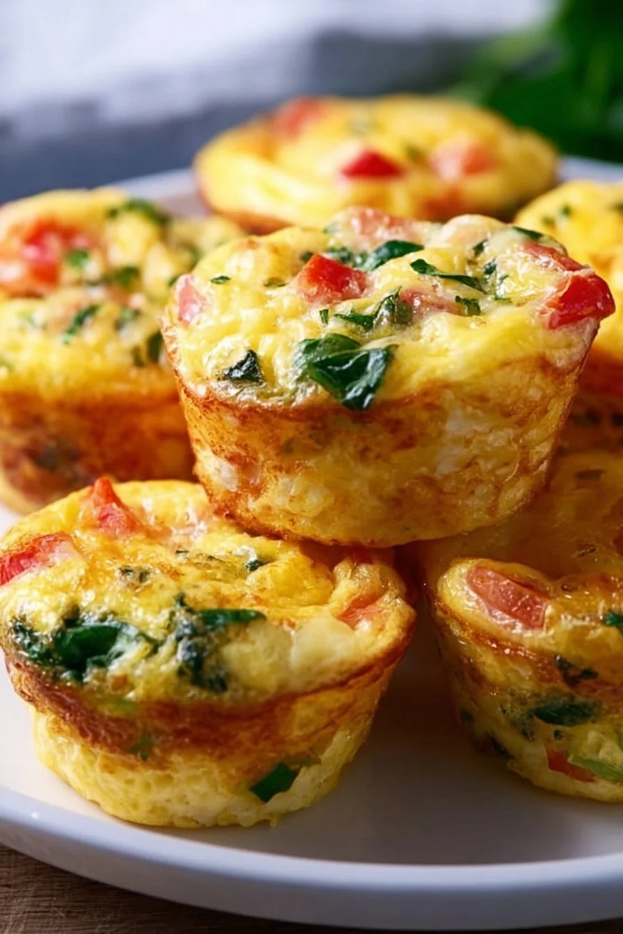 Easy high protein egg muffins packed with nutritious ingredients and flavor.
