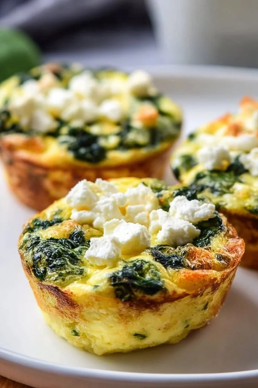 Egg Muffins with Spinach and Feta