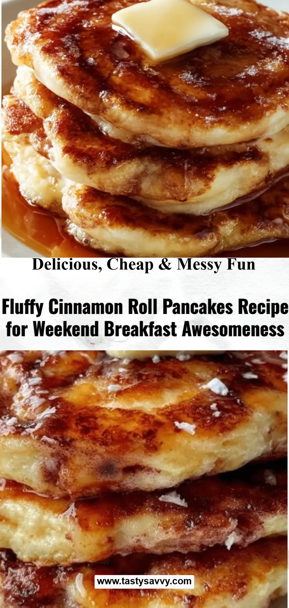 Fluffy Cinnamon Roll Pancakes