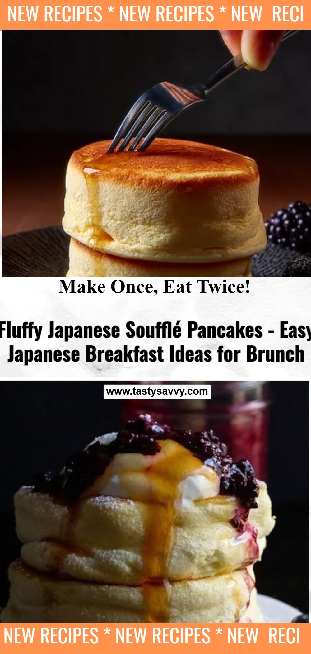 Fluffy Japanese Soufflé Pancakes