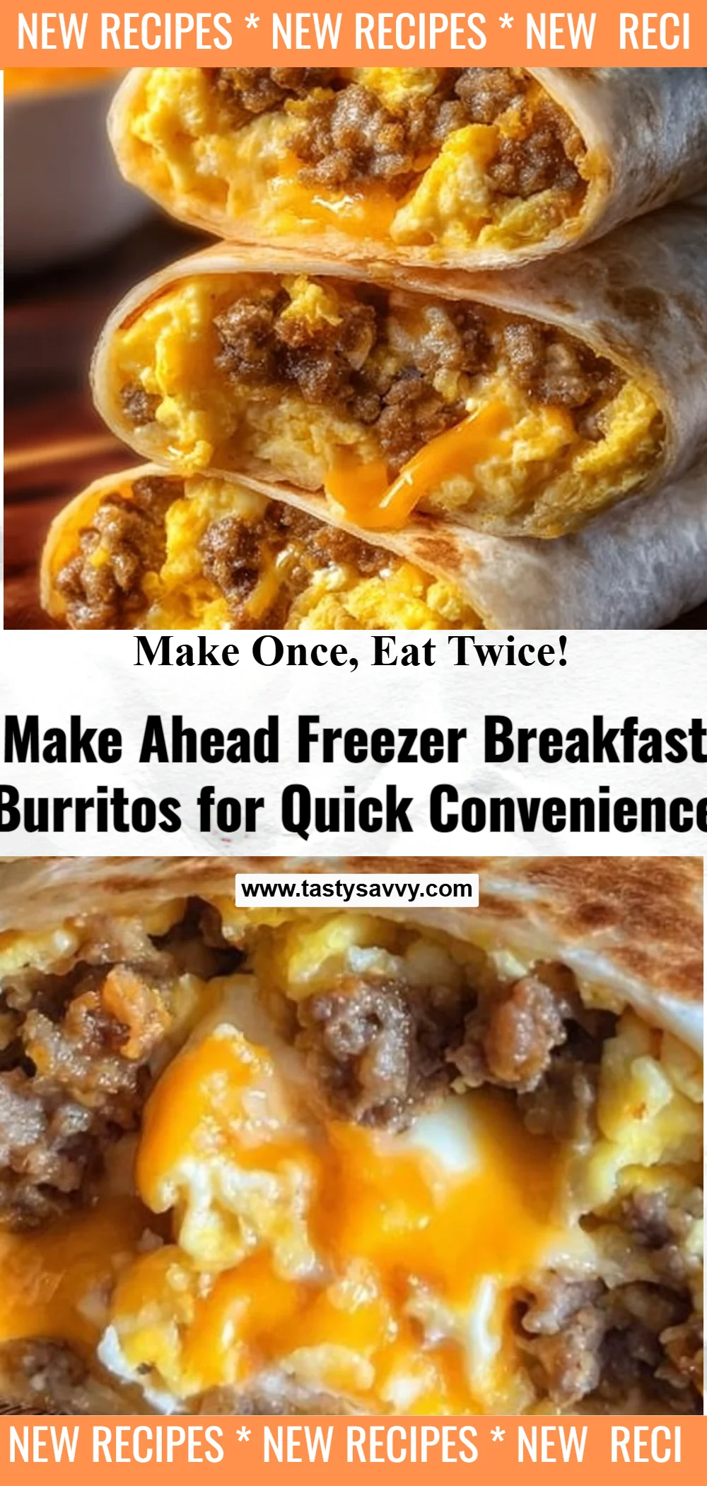 Freezer Breakfast Burritos