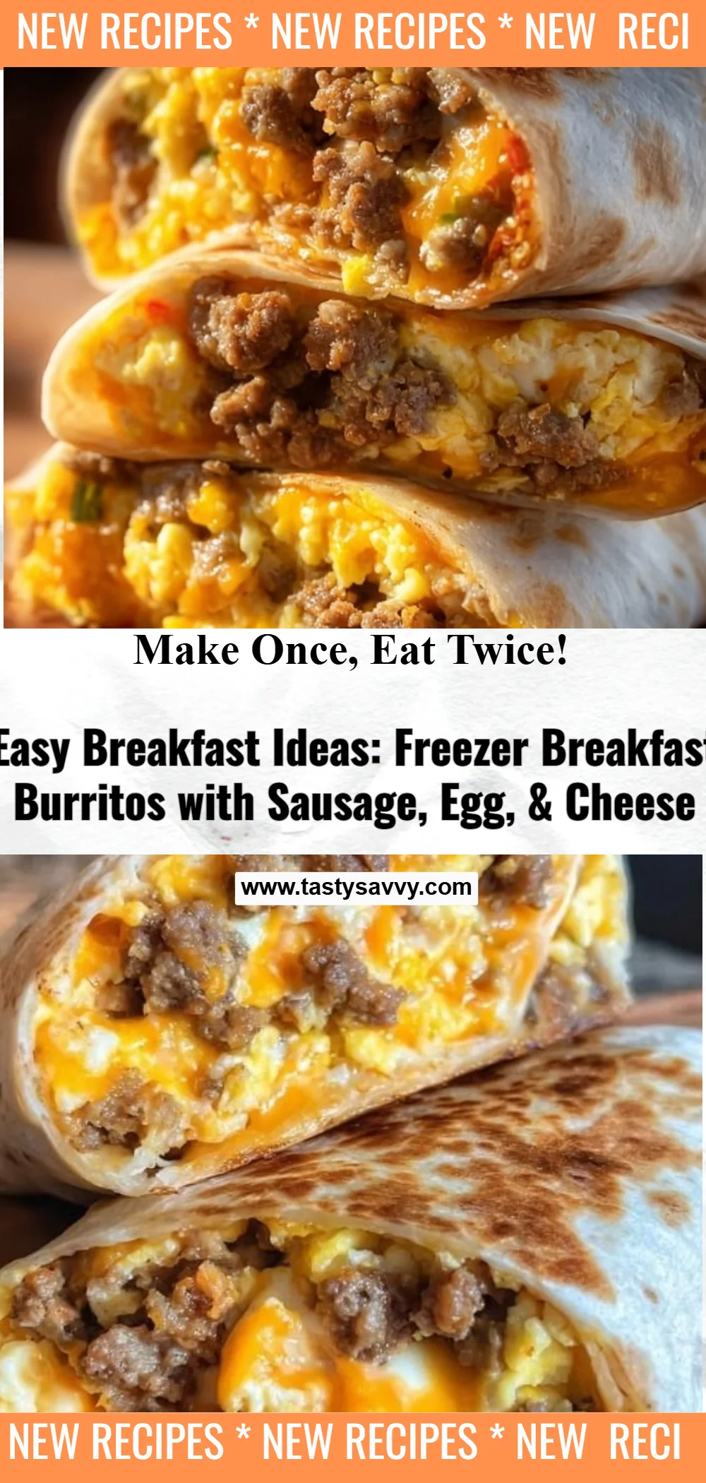 Freezer Breakfast Burritos