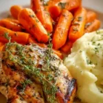 Garlic Herb Chicken with Mashed Potatoes and Glazed Carrots garlic herb chicken with mashed potatoes and glaze 2026 01 17 185306 683x1024 1