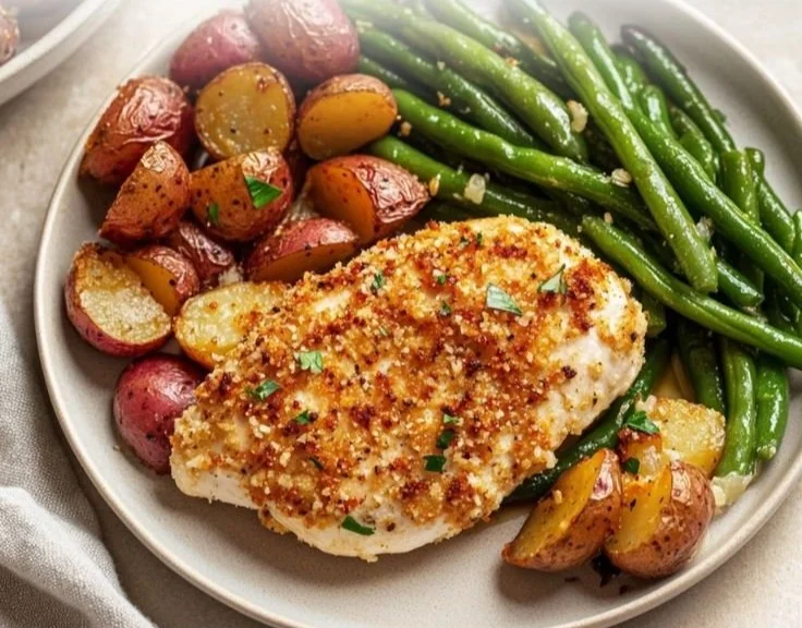 Healthy Chicken Parmesan with Vegetables