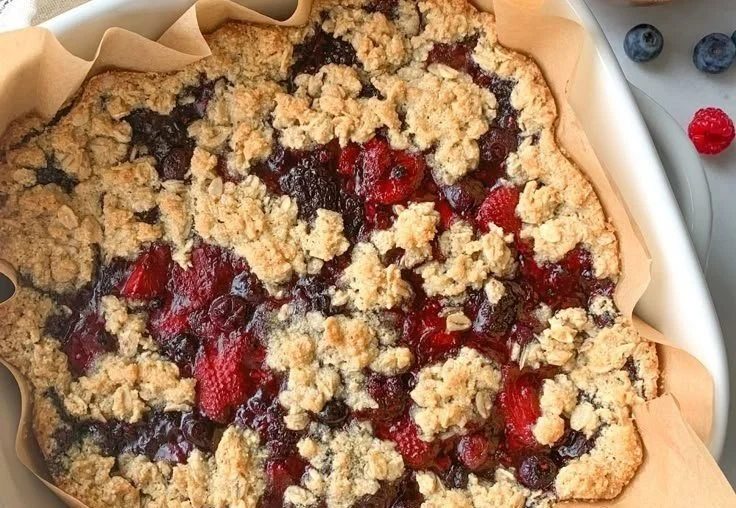 Healthy homemade oatmeal bars with nuts and fruits