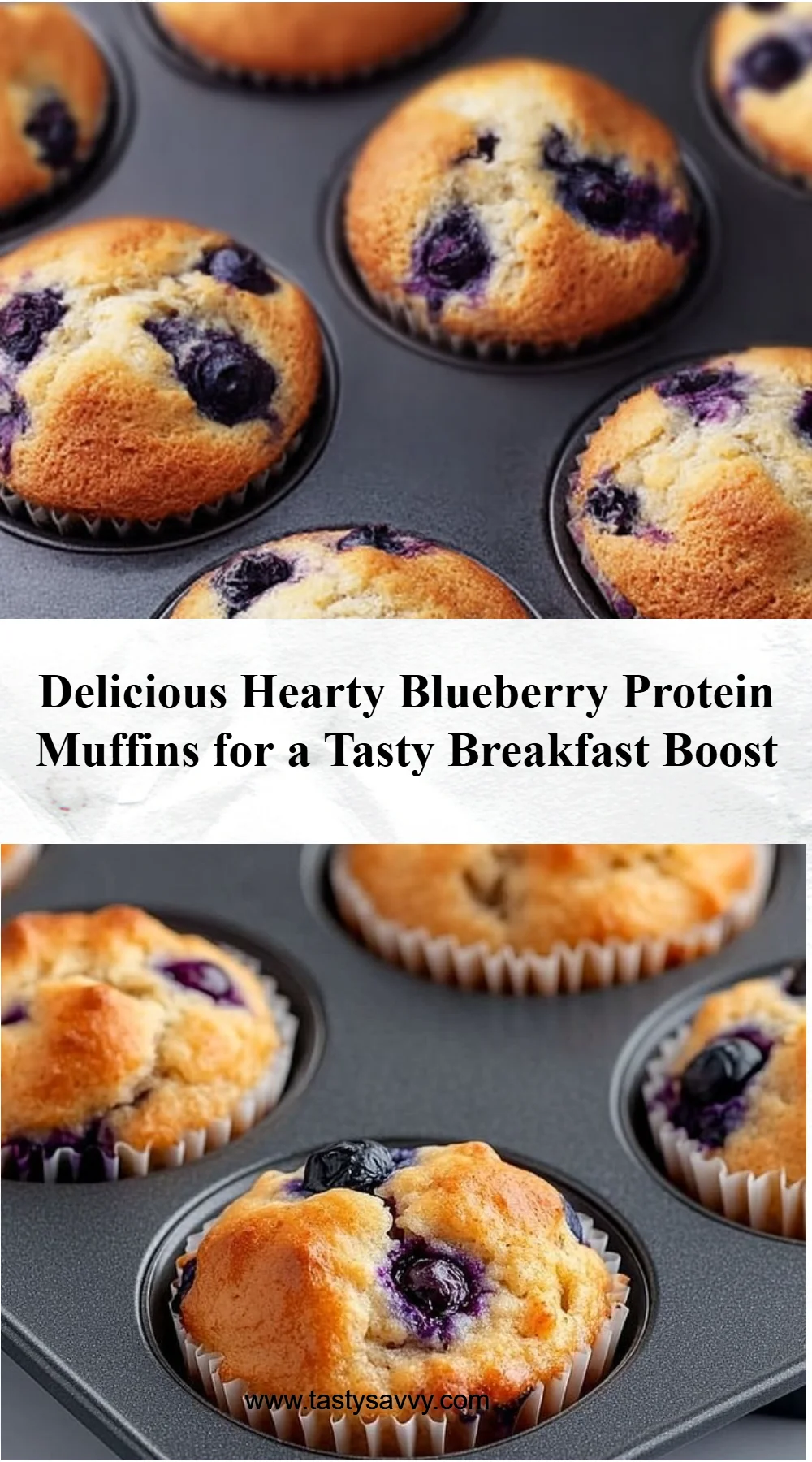 Hearty Blueberry Protein Muffins blueberry muffins Hearty Blueberry Protein Muffins